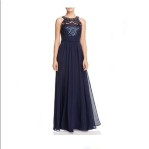 Eliza J Embellished Navy Dress 4